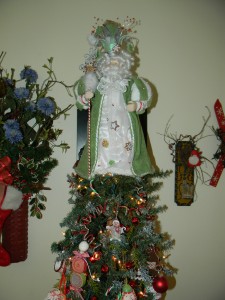 Santa Christmas tree with only santa tree topper