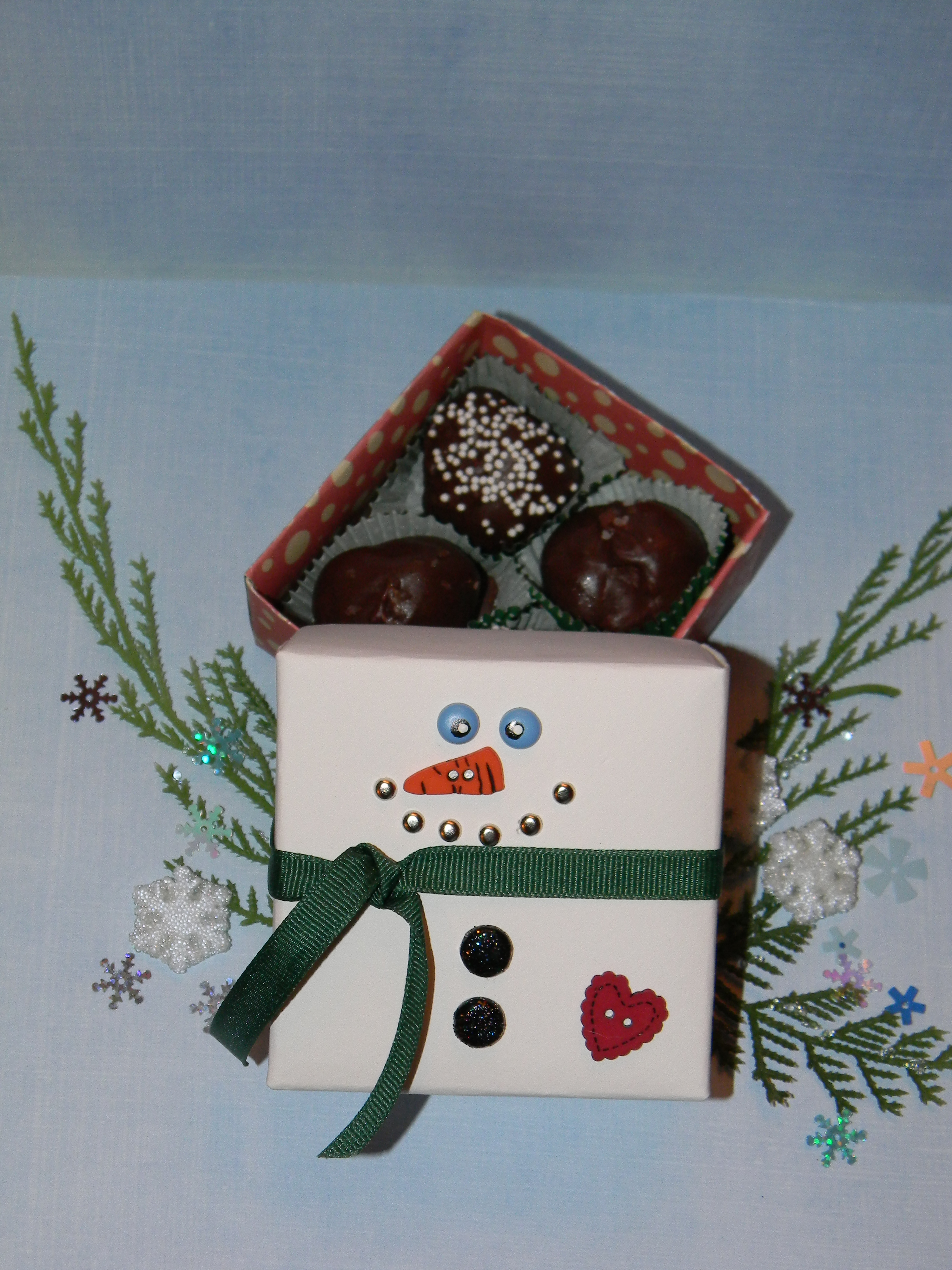 cardstock gift box,box template, snowman box,truffle gift box, gift box