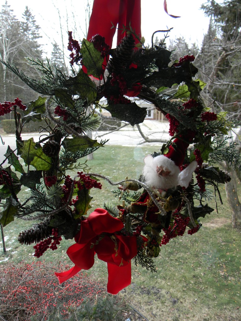 Chrismas decorations - Icy Winter Wonderland Wreath with decoration fairy