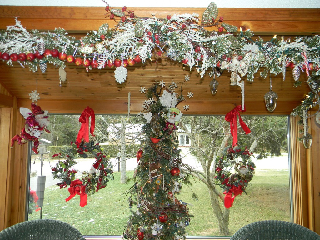 Icy Winter Wonderland Decorations -Christmas Tree and Chandelier