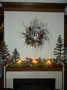 Christmas Decorations with Fairy Wreath and Mantle
