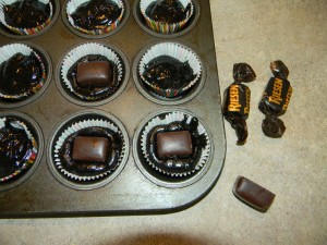 Riesen Brownie bites with chocolate ganache