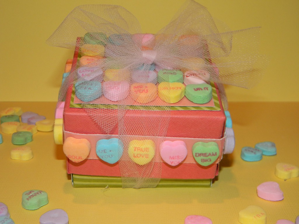 Conversation Heart Crafts - Small Cardstock Gift Box