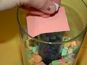 How to make a conversation heart vase, step 2