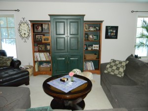 How to decorate above an armoire, living room before picture
