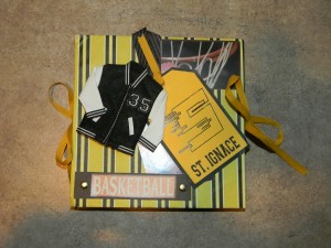 Exploding Book Front Cover, Basketball Theme