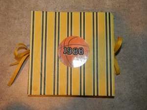Exploding Book Back View, Basketball Theme