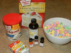Valentine's Day Cake Ball Ingredients
