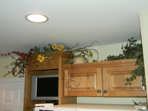 Decorating Above Kitchen Cabinets, above fridgerator