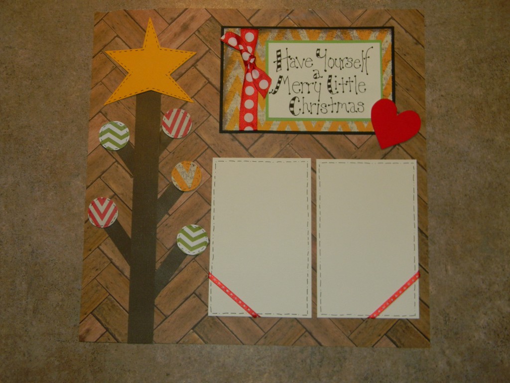 Christmas Scrapbook Layouts, Let Your Heart Be Light page 1