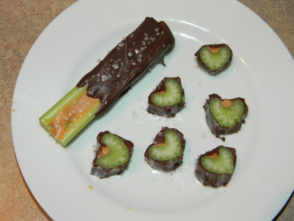 gourmet Chocolate dipped celery