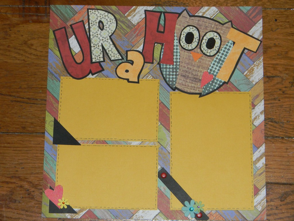 Owl Scrapbook Layout - U R a HOOT - JOYFUL DAISY