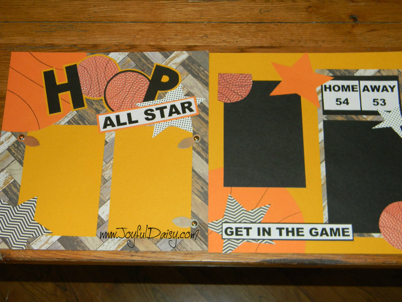 Basketball scrapbook layout, scrapbook pages, basketball, paper crafts