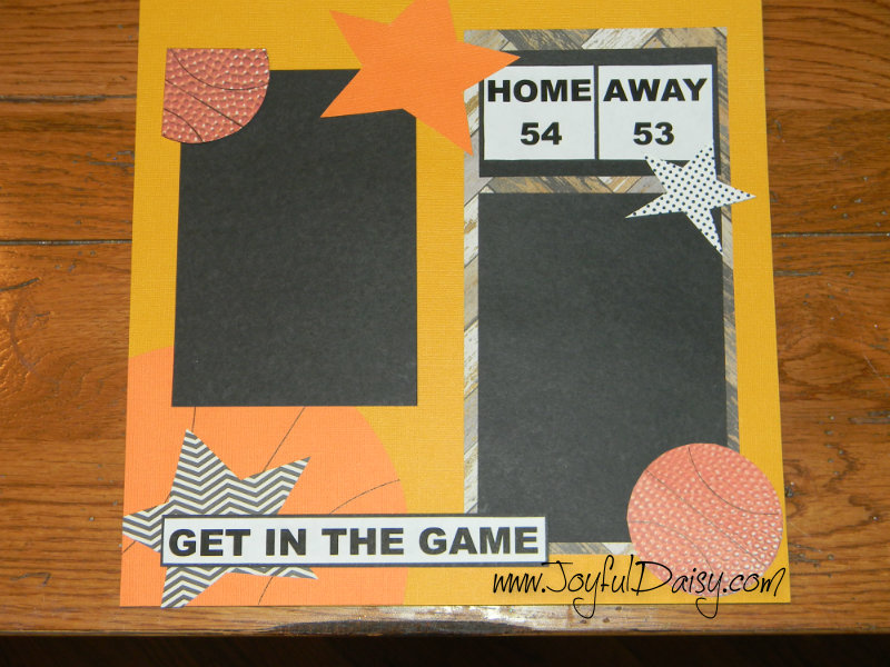 Basketball Scrapbook Layout, basketball scrapbook pages, paper crafts, basketball