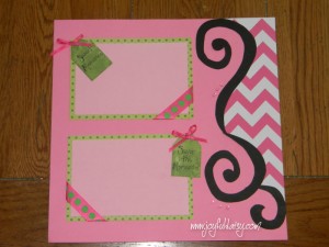 cupcake scrapbook layout, right page