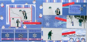 winter scrapbook layout, snowman scrapbook ideas, scrapbooking,scrapbook pages