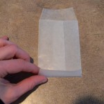Handmade envelope, wax paper