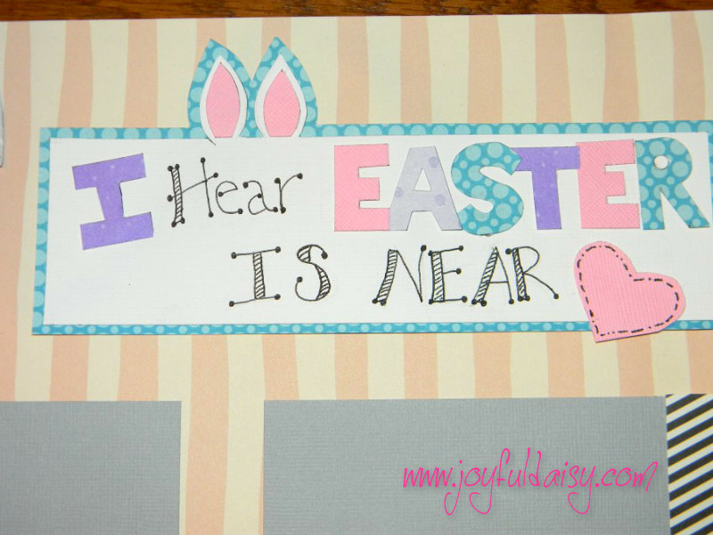 Easter Bunny Scrapbook Title