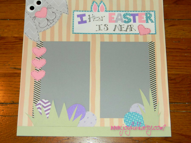 Easter Bunny Scrapbook page 1