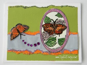 butterfly glitter card