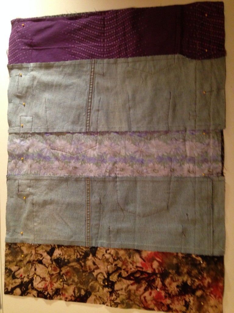  Recycled Jean layers for Accessory Organizer