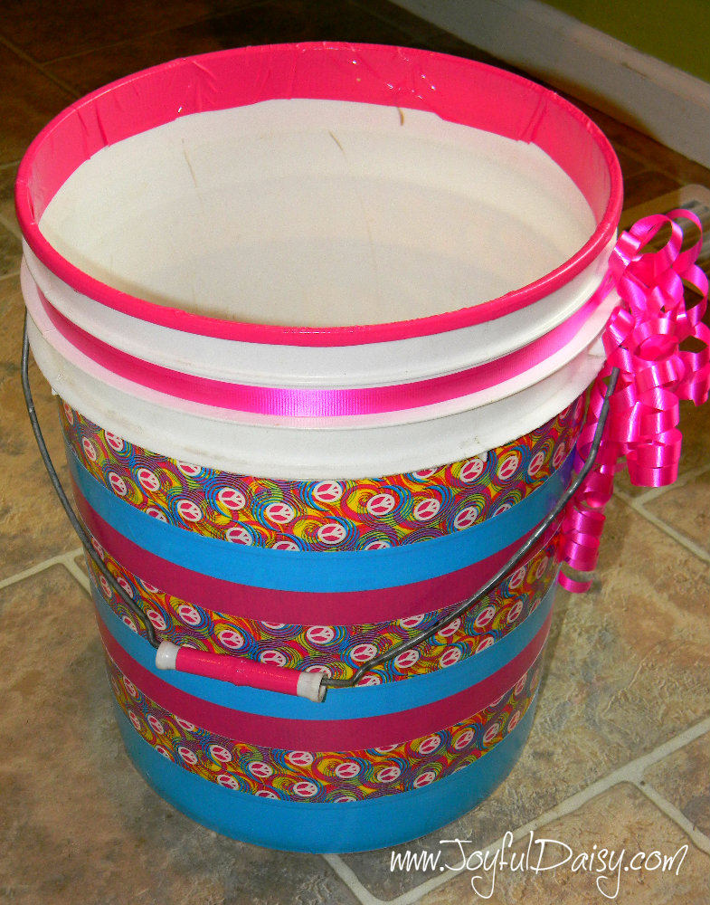 duck tape crafts and organization wrapping paper bin finished empty