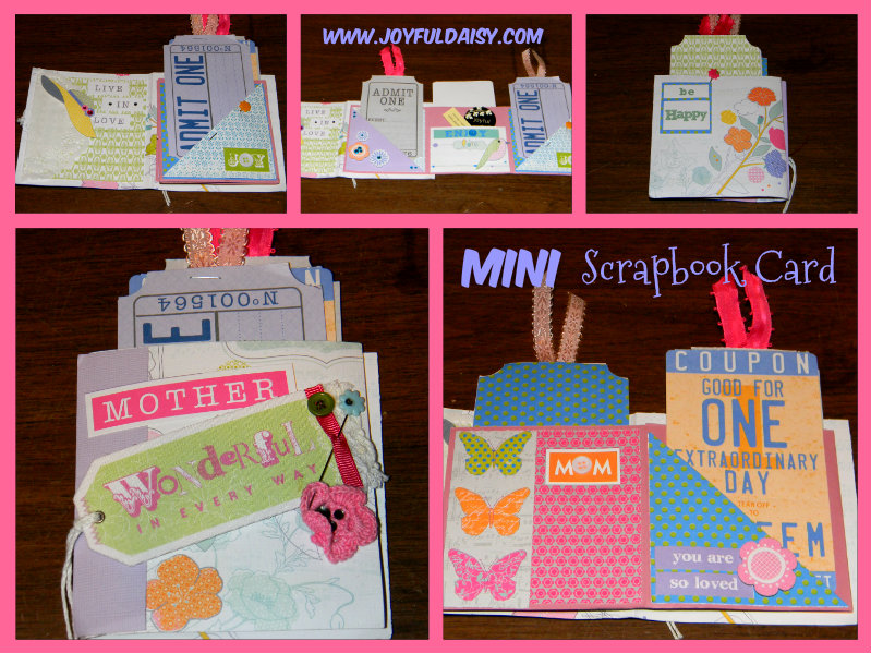 mini scrapbook card mother's day