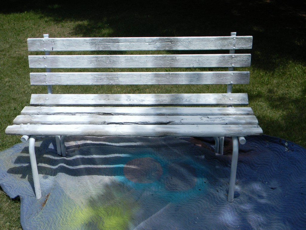 painting a bench