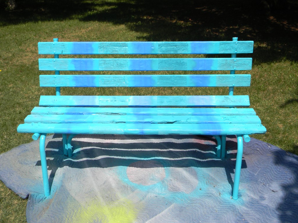 painting a bench