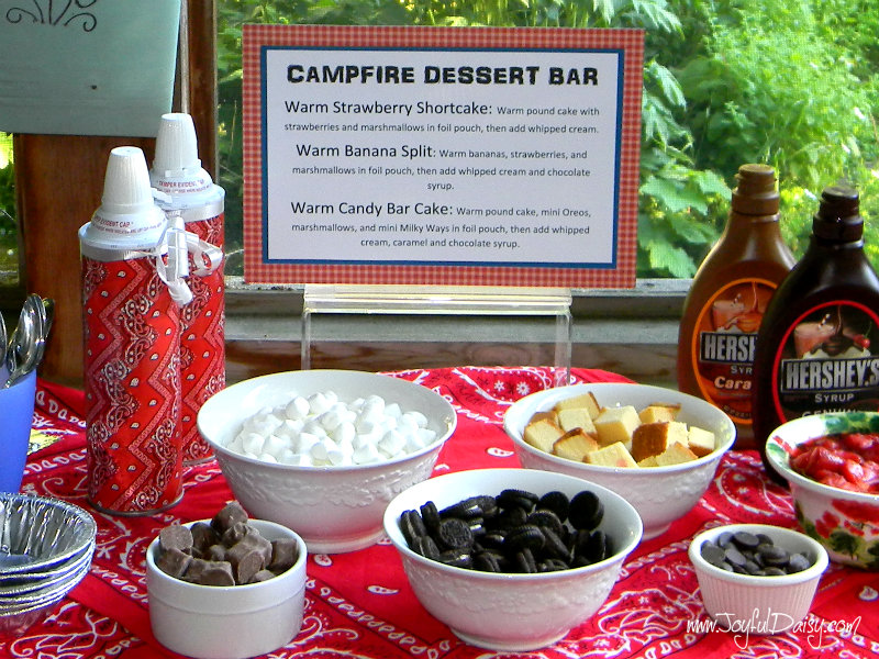 CAMP FIRE DESSERT BAR