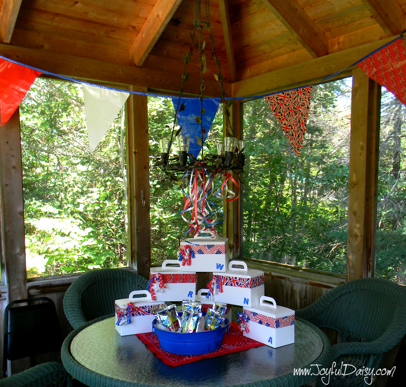 CAMP PARTY BANNER AND BOXED LUNCHES