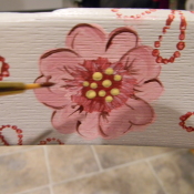 flowers painted on furniture