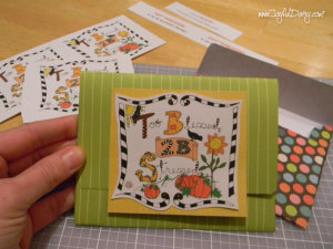 Thanksgiving gift card and holder