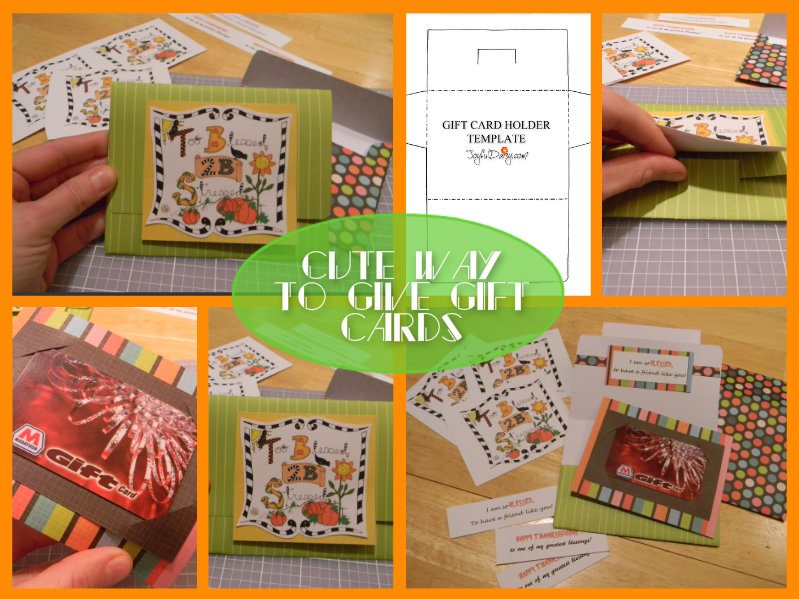 gift card holder and samples collage