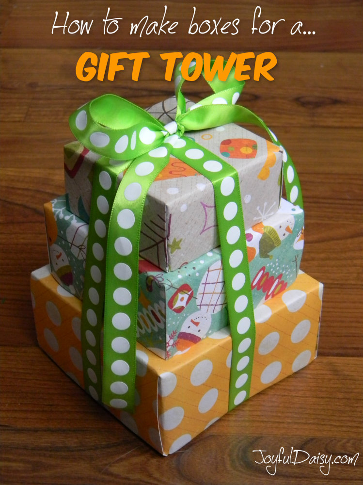 how to make boxes for a gift tower