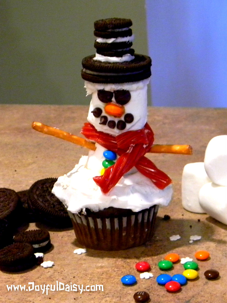 snowman cupcake treats