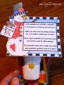 snowman kit craft label