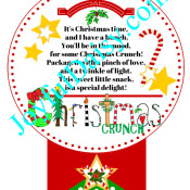 Christmas Crunch Red and green sash tag2WATERMARKED