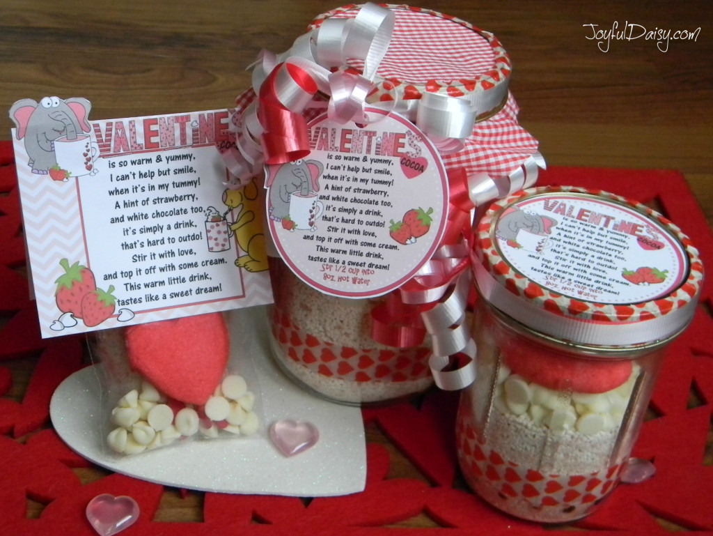 Valentines Cocoa Mix and Poem Tags and Labels