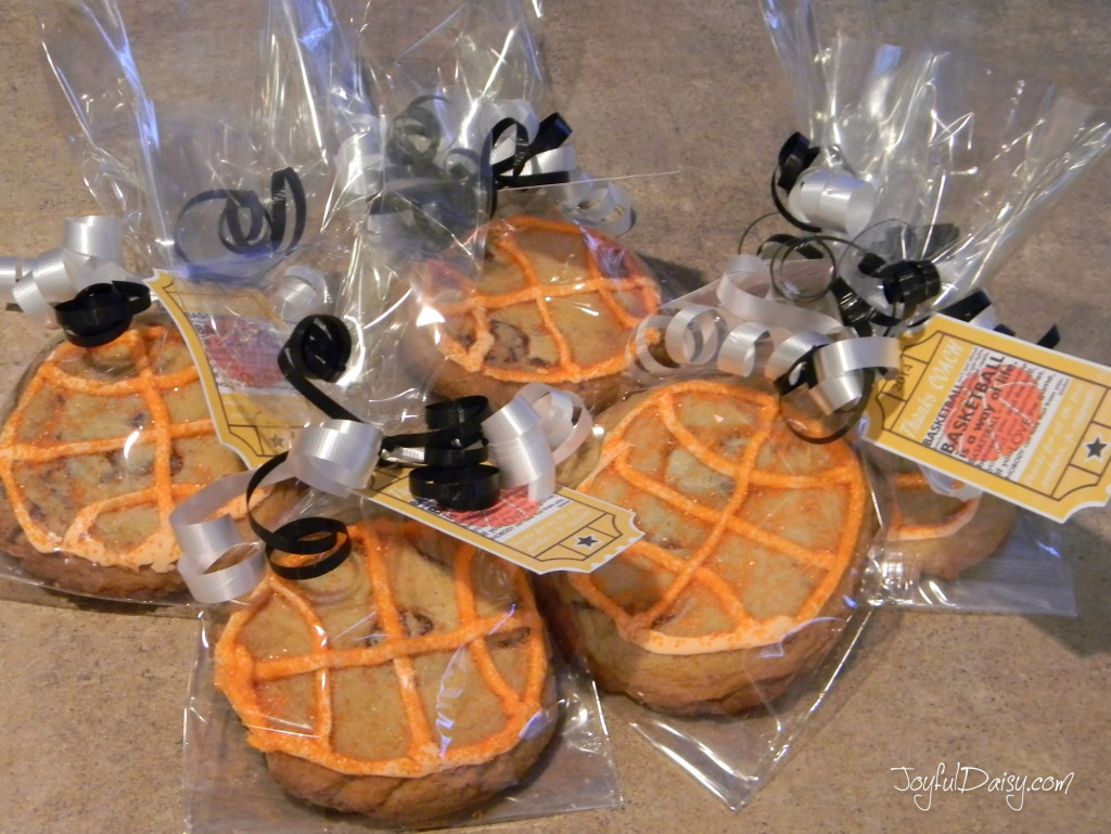 basketball cookie party favors