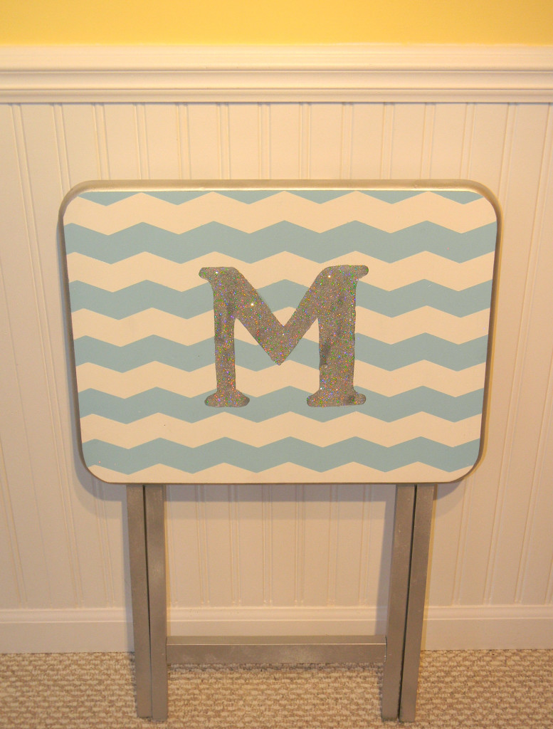 painted chevron table