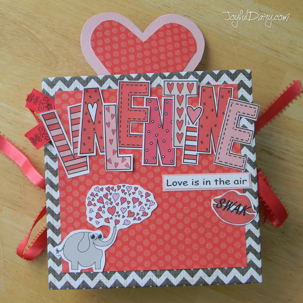 pop up exploding book valentine cover