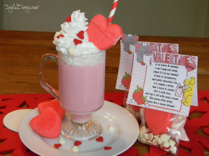 valentine cocoa mug and single labels