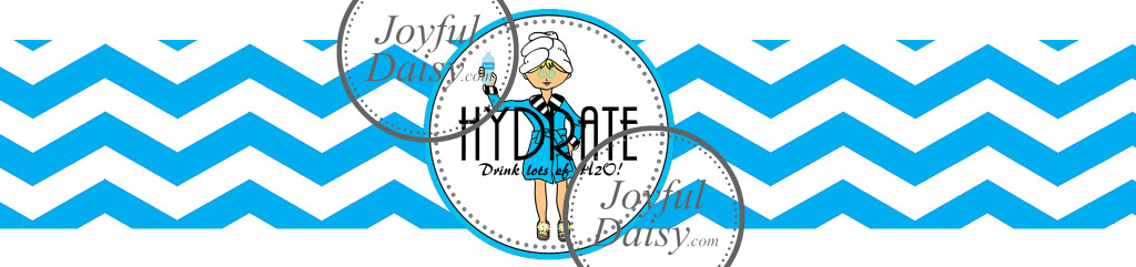 Spa Girl HYDRATE water bottle label WATERMARKED