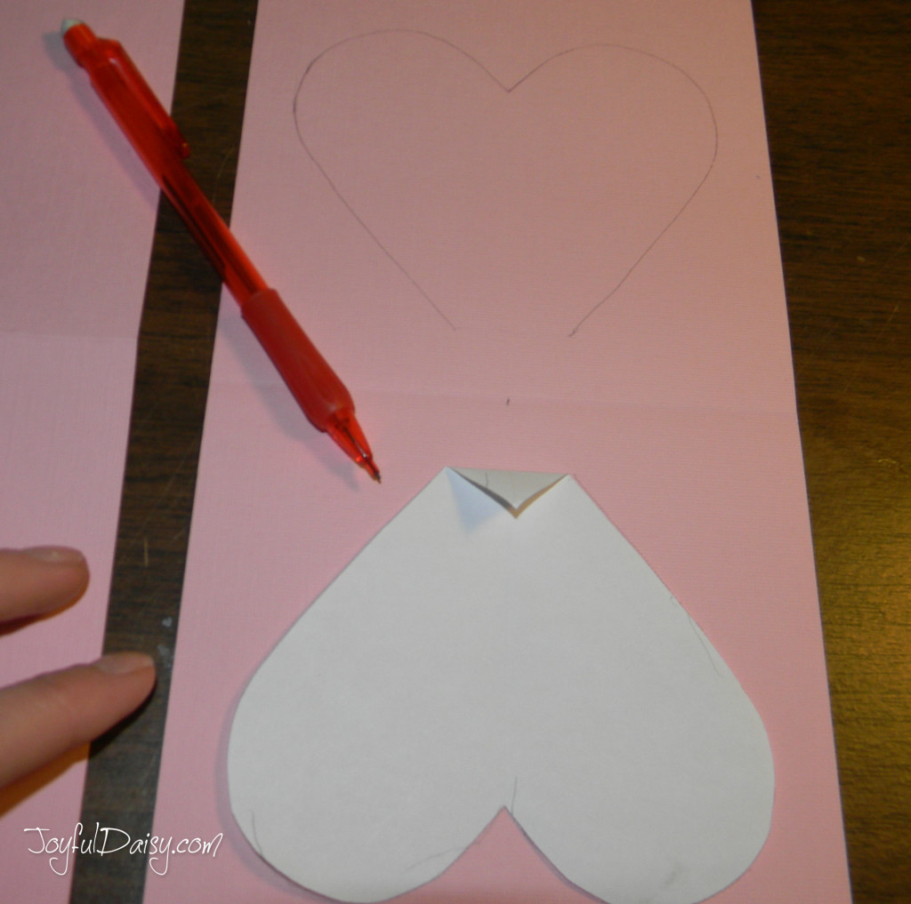 step two pop up heart book