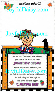 Scarecrow Crunch Craft Label Computer COLORED