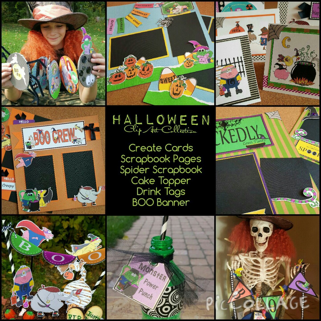 Halloween Clip Art Collection Collage