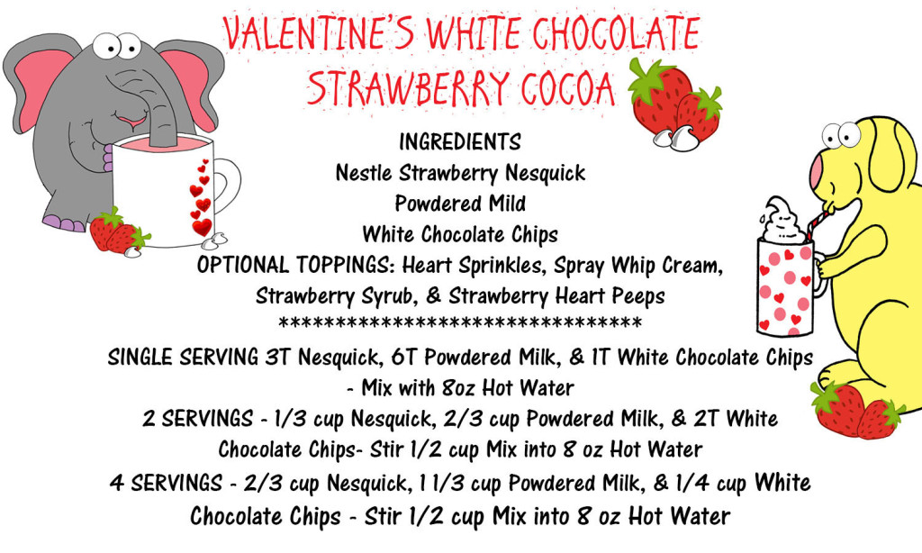 Valentines Strawberry White Chocolate Cocoa Recipe